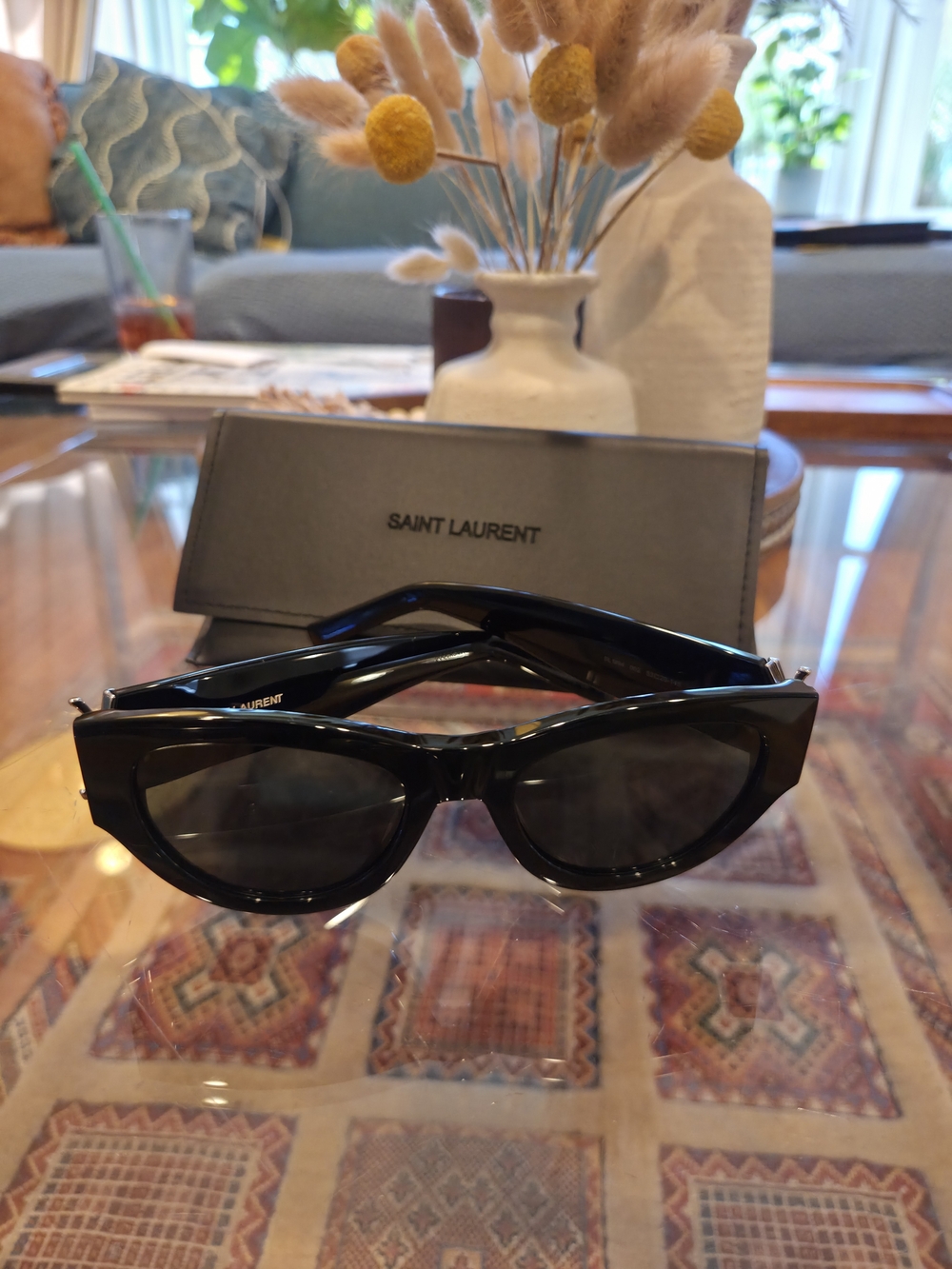 Saint Laurent Black Cat-Eye Sunglasses - Picture 1 of 5